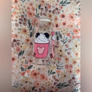 cheetah print glass cup